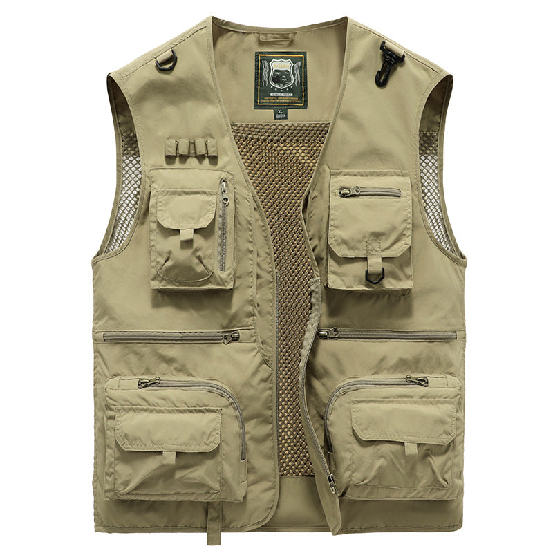 Outdoorvest met meerdere zakken - Lichtgewicht, Ademend
