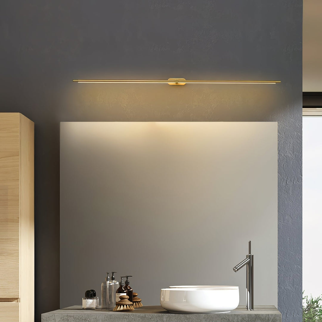 Lineaire moderne wandlamp op batterijen met led, snoerloos oplaadbaar en minimalistisch ontwerp