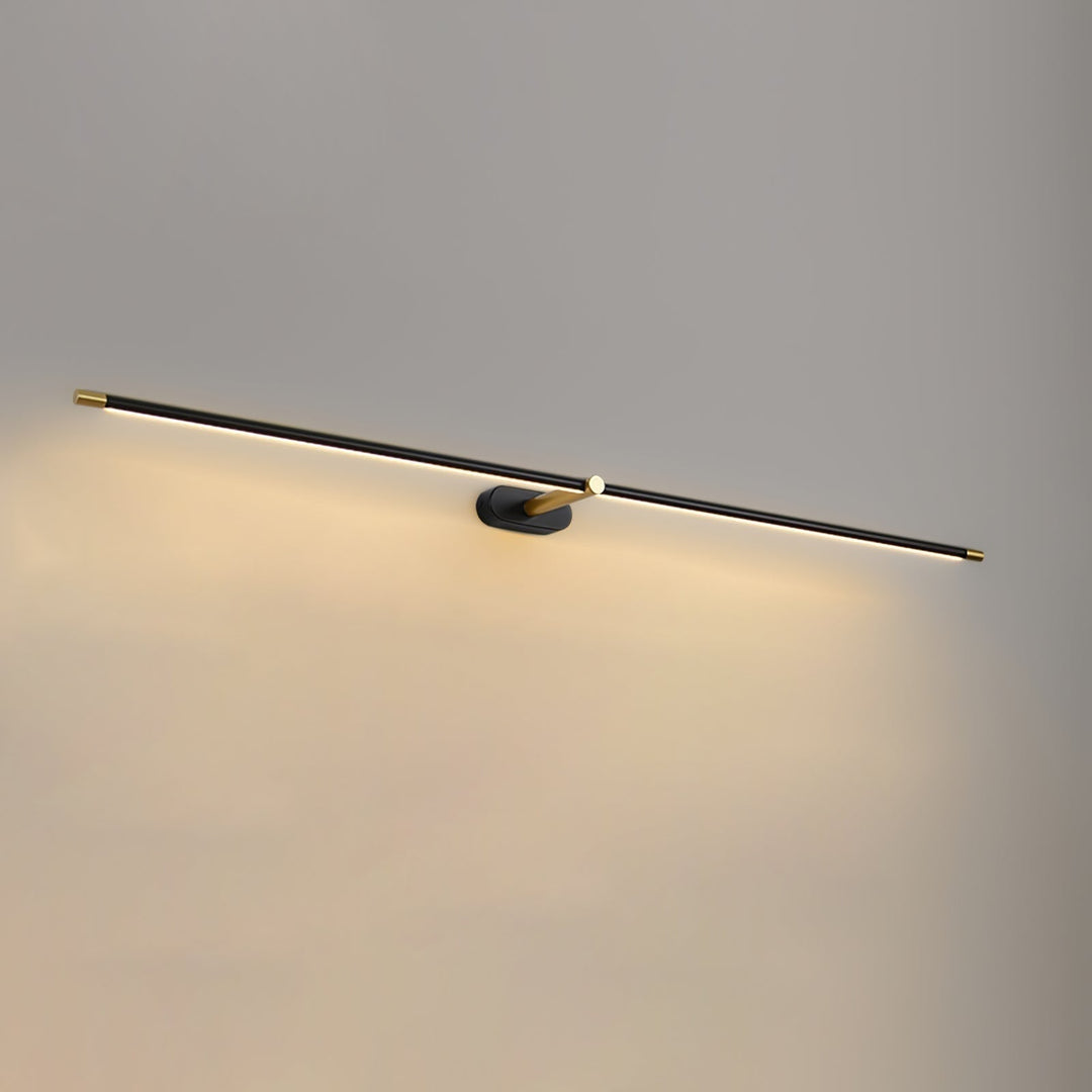 Lineaire moderne wandlamp op batterijen met led, snoerloos oplaadbaar en minimalistisch ontwerp