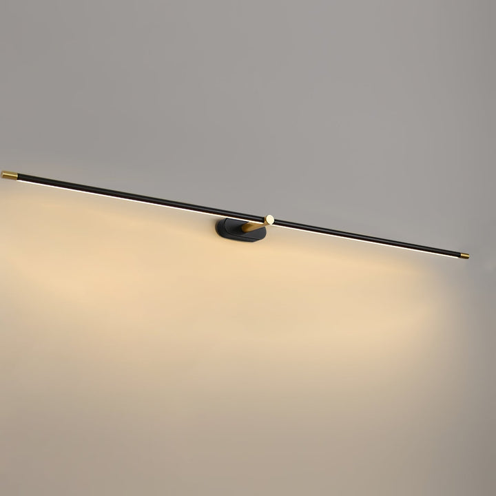 Lineaire moderne wandlamp op batterijen met led, snoerloos oplaadbaar en minimalistisch ontwerp