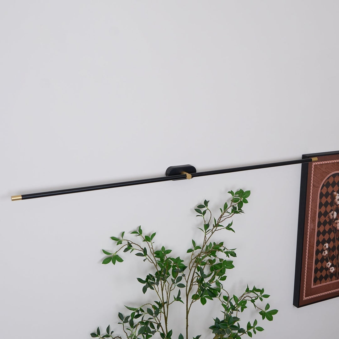 Lineaire moderne wandlamp op batterijen met led, snoerloos oplaadbaar en minimalistisch ontwerp