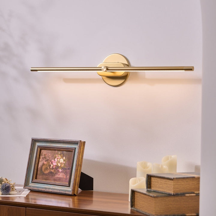 Lineaire moderne wandlamp op batterijen met led, snoerloos oplaadbaar en minimalistisch ontwerp
