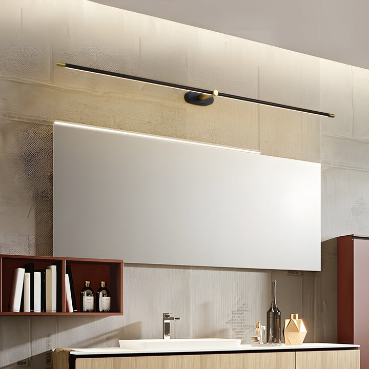 Lineaire moderne wandlamp op batterijen met led, snoerloos oplaadbaar en minimalistisch ontwerp