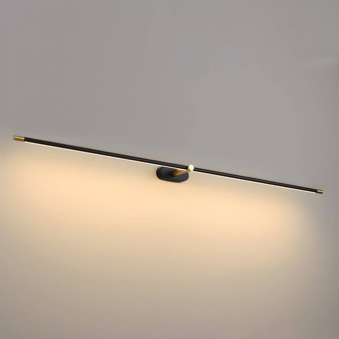Lineaire moderne wandlamp op batterijen met led, snoerloos oplaadbaar en minimalistisch ontwerp