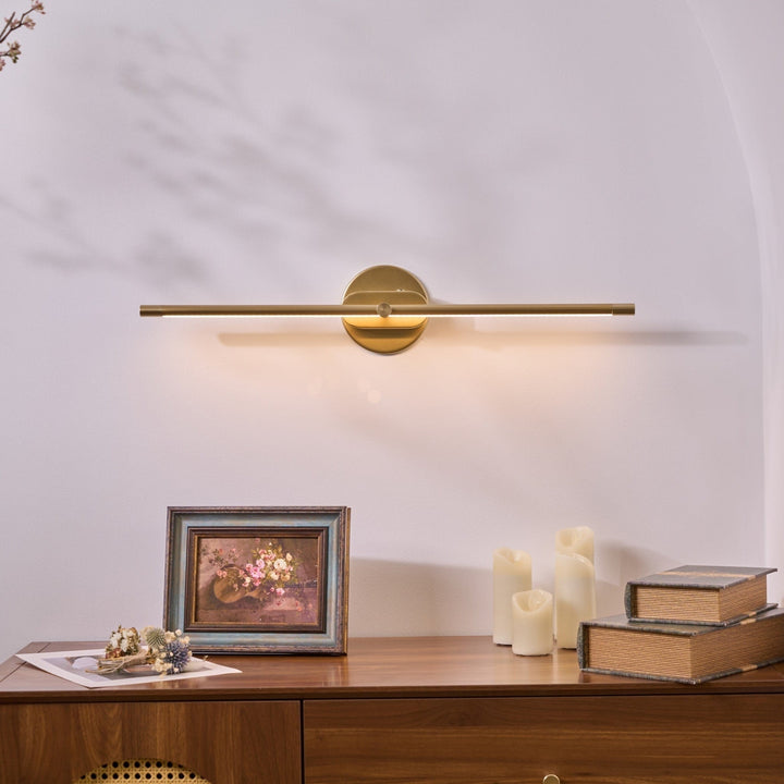Lineaire moderne wandlamp op batterijen met led, snoerloos oplaadbaar en minimalistisch ontwerp