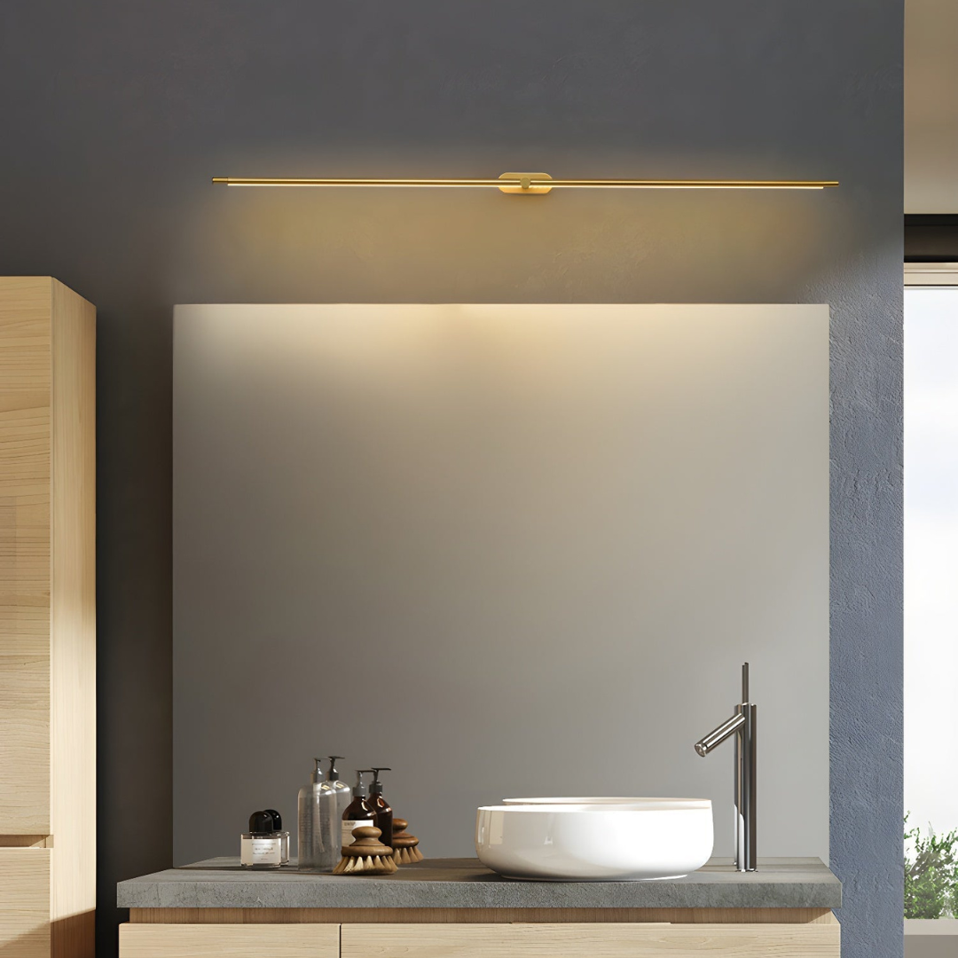 Lineaire moderne wandlamp op batterijen met led, snoerloos oplaadbaar en minimalistisch ontwerp