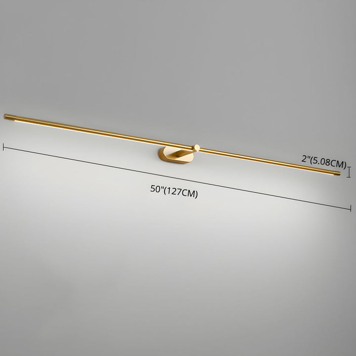 Lineaire moderne wandlamp op batterijen met led, snoerloos oplaadbaar en minimalistisch ontwerp