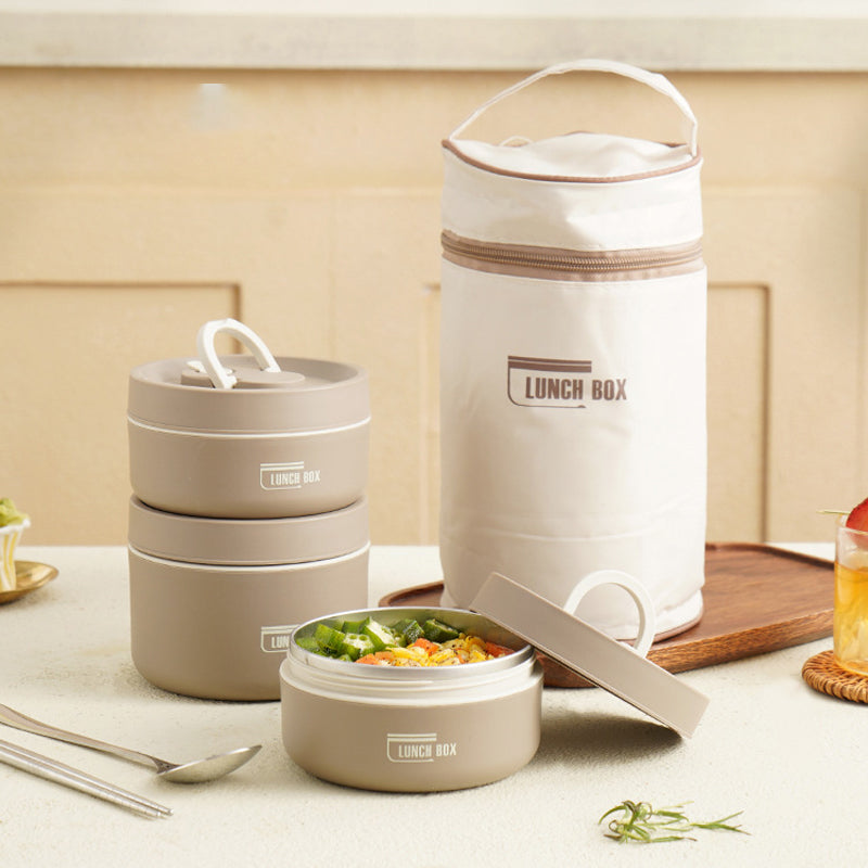 Geïsoleerde Lunchbox met Meerdere Lagen met GRATIS Draagtas - ThermoBox