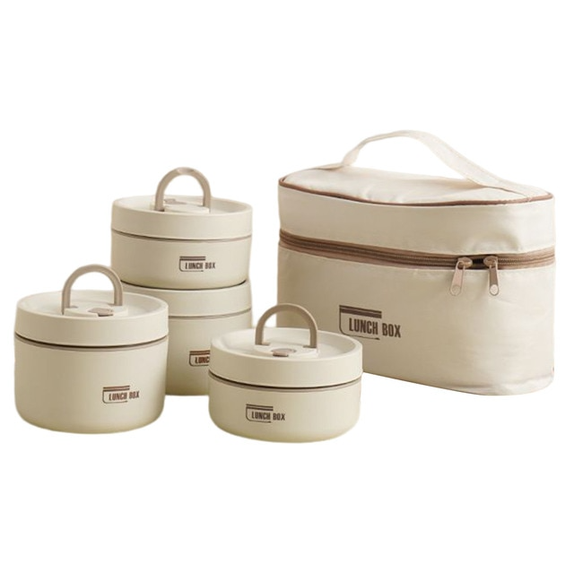 Geïsoleerde Lunchbox met Meerdere Lagen met GRATIS Draagtas - ThermoBox