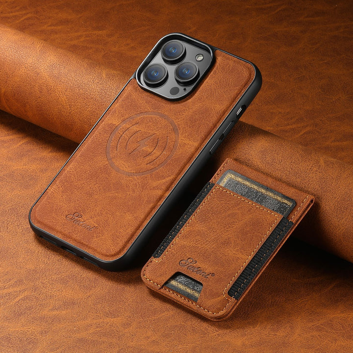 Luxe telefoonhoes - Kaarthouder & Magnetische Standaard