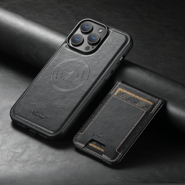 Luxe telefoonhoes - Kaarthouder & Magnetische Standaard