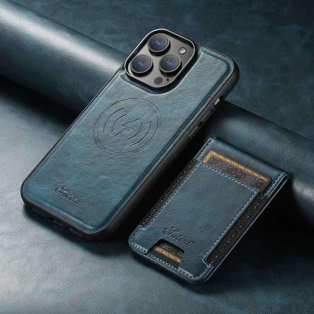 Luxe telefoonhoes - Kaarthouder & Magnetische Standaard