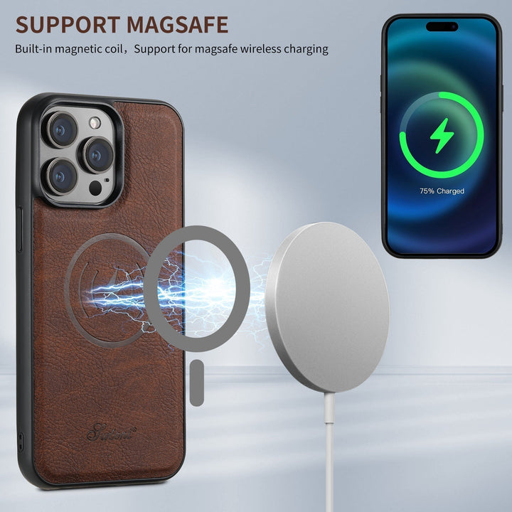 Luxe telefoonhoes - Kaarthouder & Magnetische Standaard