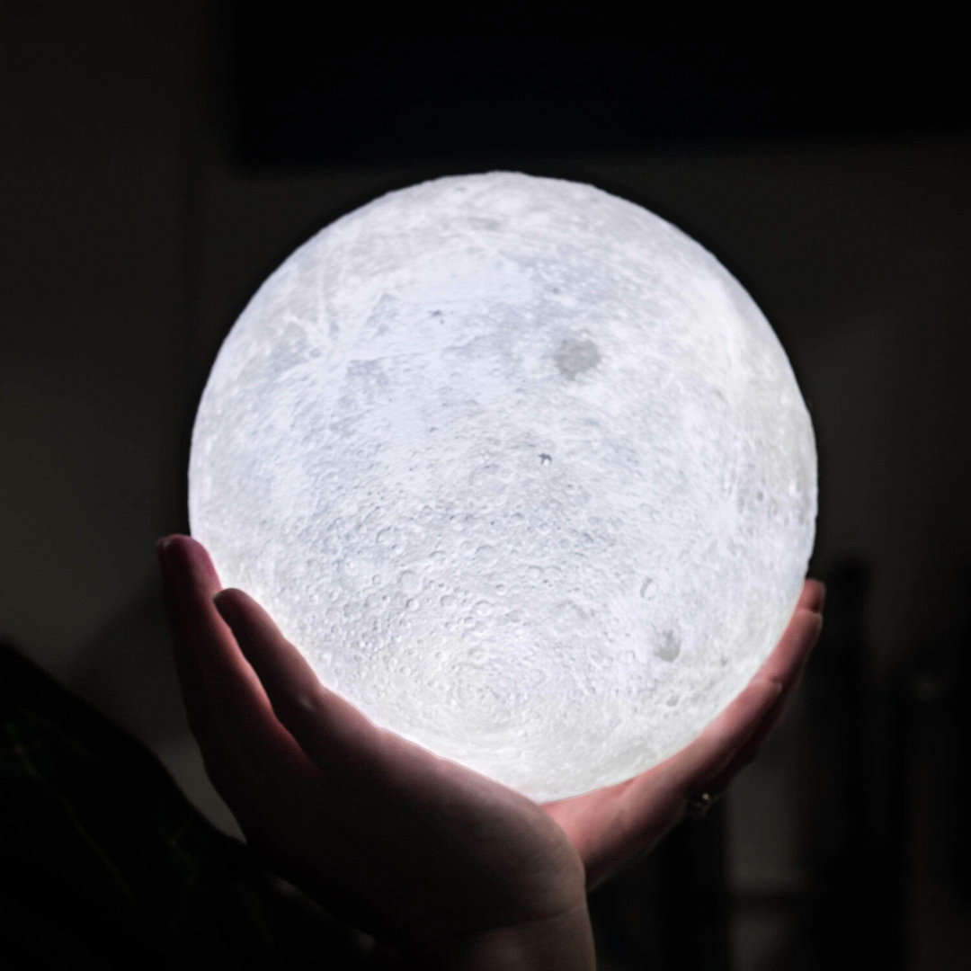 Magische Maanlamp - Draadloze Touchbediening | Houten Voet