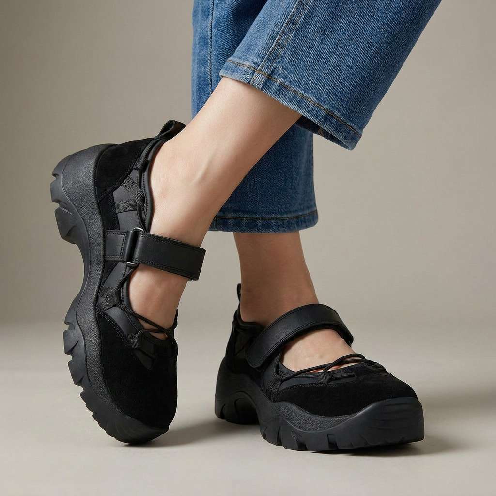 Comfortabele damesslippers met klittenbandbandje | Lichte instapschoenen