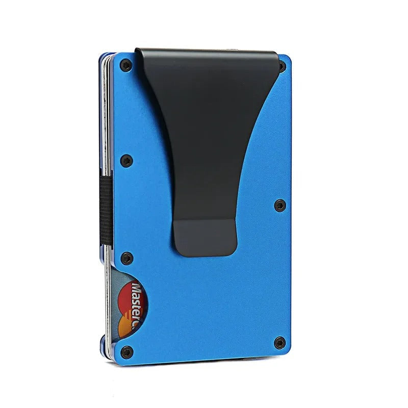 Portemonnee in Mat Titanium Kobalt – Slanke en Elegante RFID-Portemonnee voor Mannen en Vrouwen
