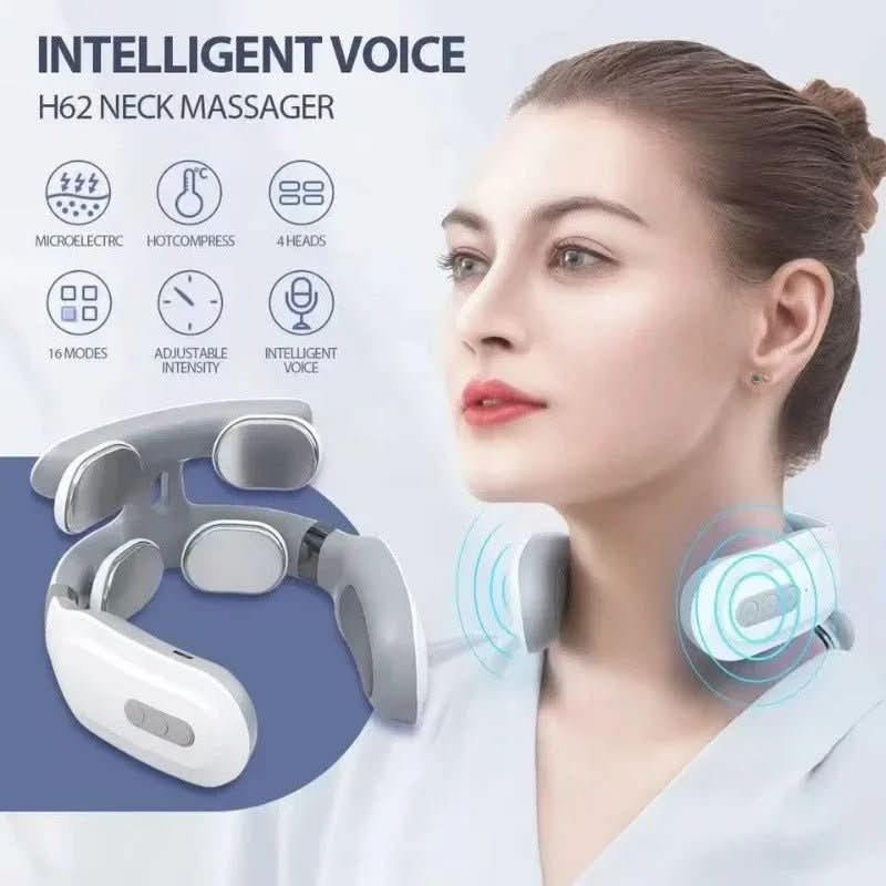 Luxe Nekmassageapparaat – 4-in-1 Massageapparaat met Warmte en Trilling