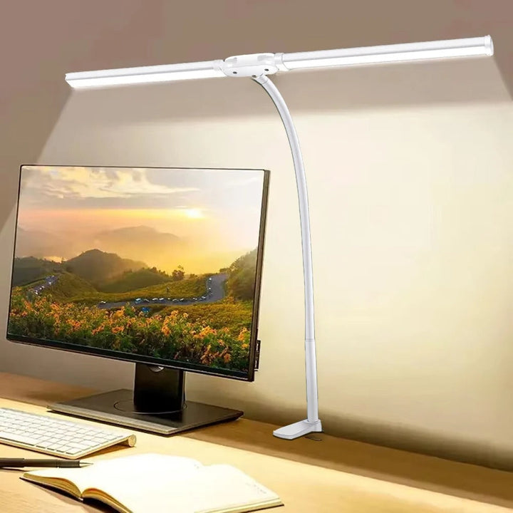 Moderne Dubbele LED Bureaulamp voor Stijlvolle Verlichting