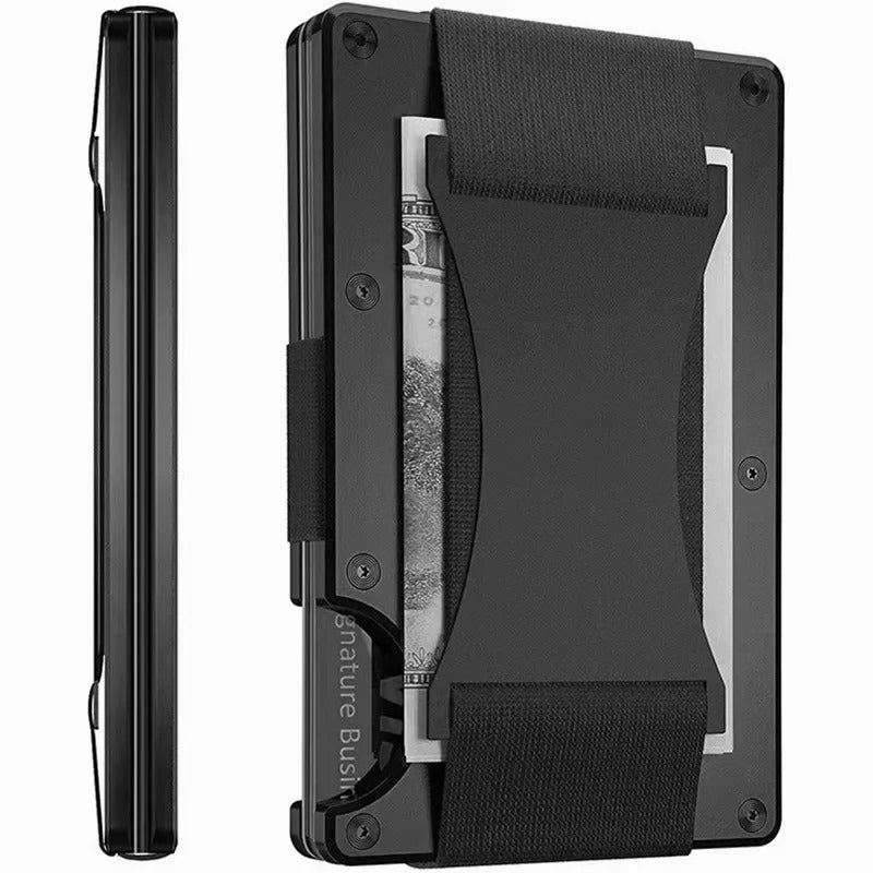 Portemonnee in Mat Titanium Kobalt – Slanke en Elegante RFID-Portemonnee voor Mannen en Vrouwen