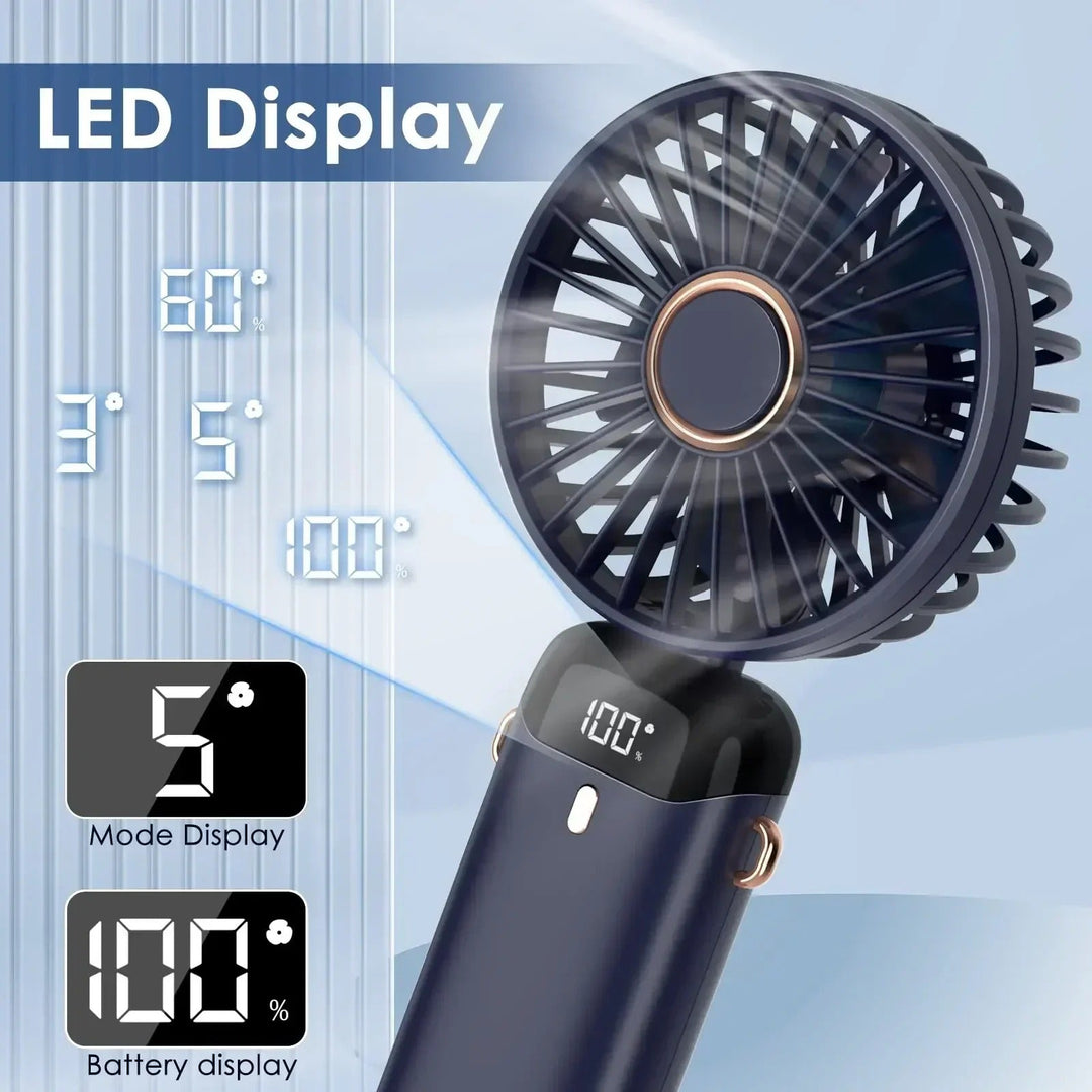 Oplaadbare draagbare ventilator van 5000mAh