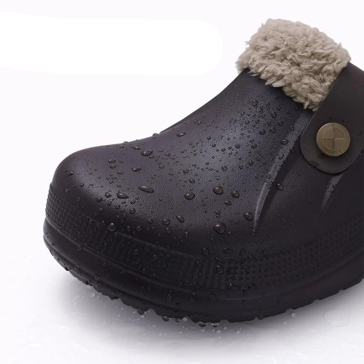 Waterdichte winterclogs voor heren met bontvoering en antislipzool