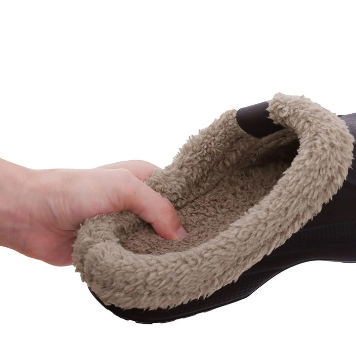 Waterdichte winterclogs voor heren met bontvoering en antislipzool