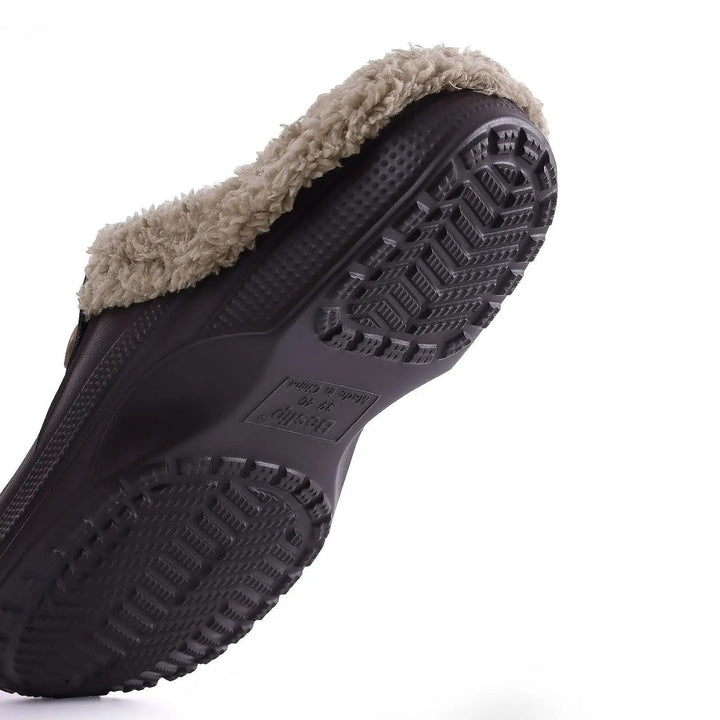 Waterdichte winterclogs voor heren met bontvoering en antislipzool