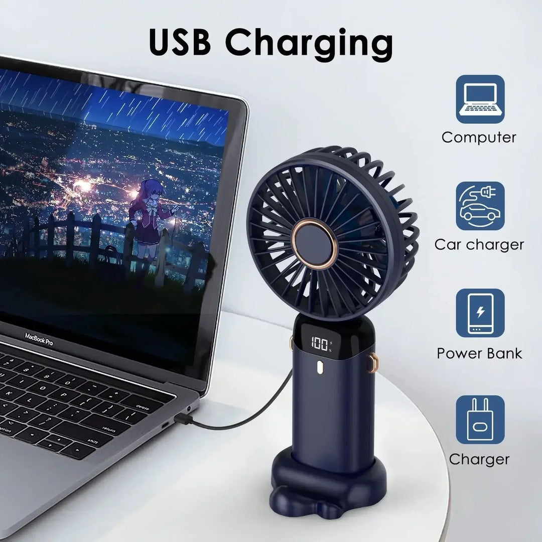 Oplaadbare draagbare ventilator van 5000mAh