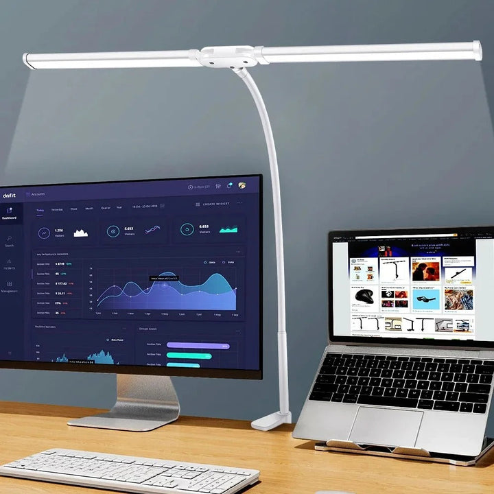 Moderne Dubbele LED Bureaulamp voor Stijlvolle Verlichting