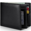 Bifold-portemonnee voor heren van echt leer met RFID-bescherming