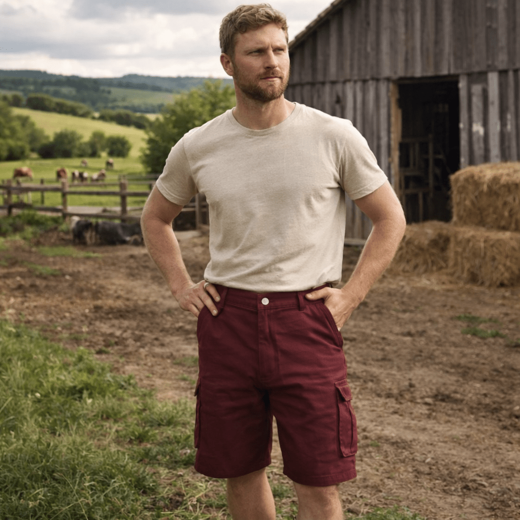 Cargoshort heren werk licht zijzakken riem inbegrepen outdoor