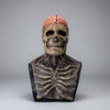 Halloween schedel skeletmasker voor heren met blootliggende hersenen en ribbenkast latex volledig hoofd creepy kostuum