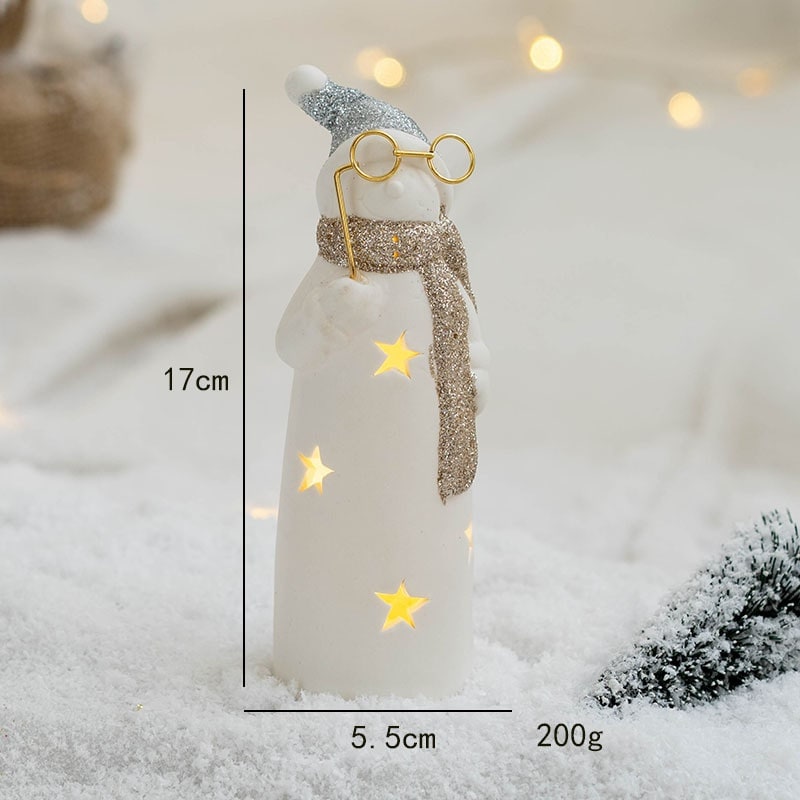 Voorverlichte glazen kerstboom voor op tafel met ledverlichting en sterpiek