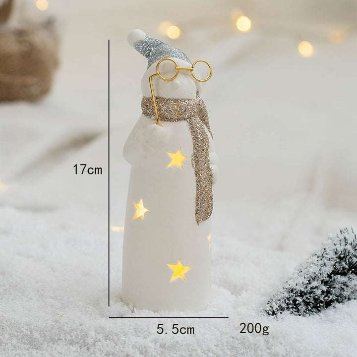 Voorverlichte glazen kerstboom voor op tafel met ledverlichting en sterpiek
