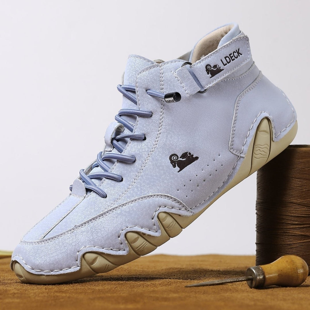Herenschoenen enkellaarsjes veters suède leer hoog casual waterdicht