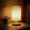 Moderne houten nachtkastlamp