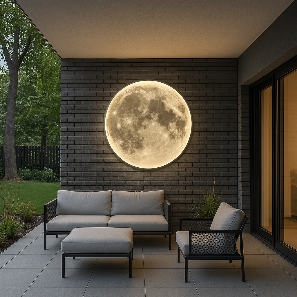 Lunara Maan Wandlamp Toont Realistische Kraterdetails en een Zacht LED-licht