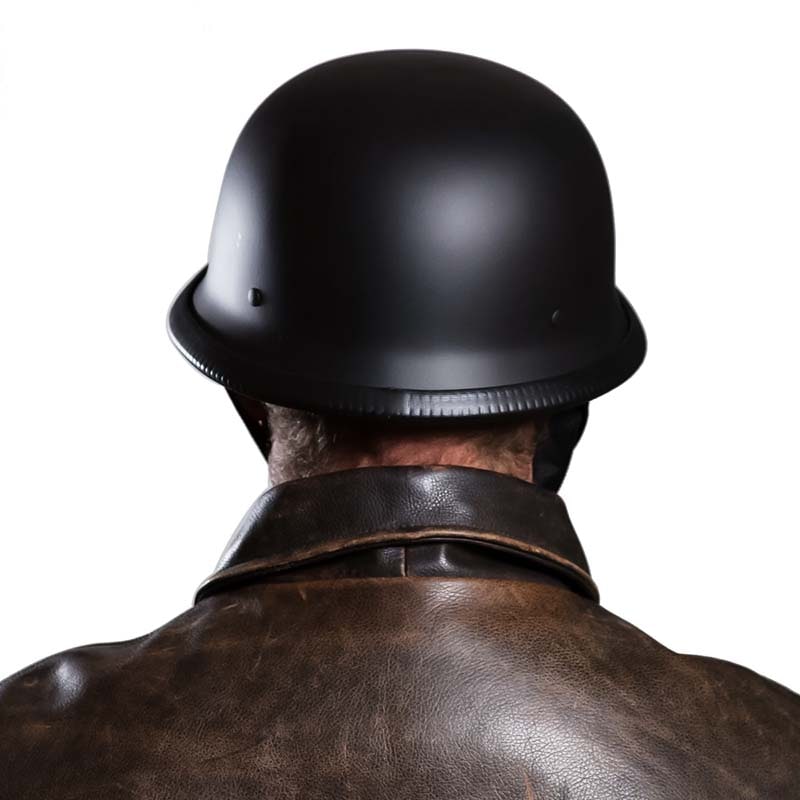 Motor halve helm open face Duitse stijl snelsluiting verstelbare kinband