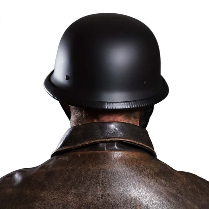 Motor halve helm open face Duitse stijl snelsluiting verstelbare kinband