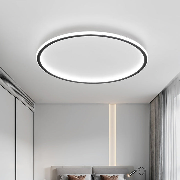 Scandinavische ronde plafondlamp met LED-gloed