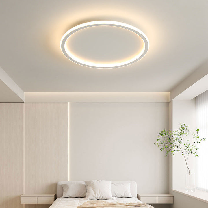 Scandinavische ronde plafondlamp met LED-gloed
