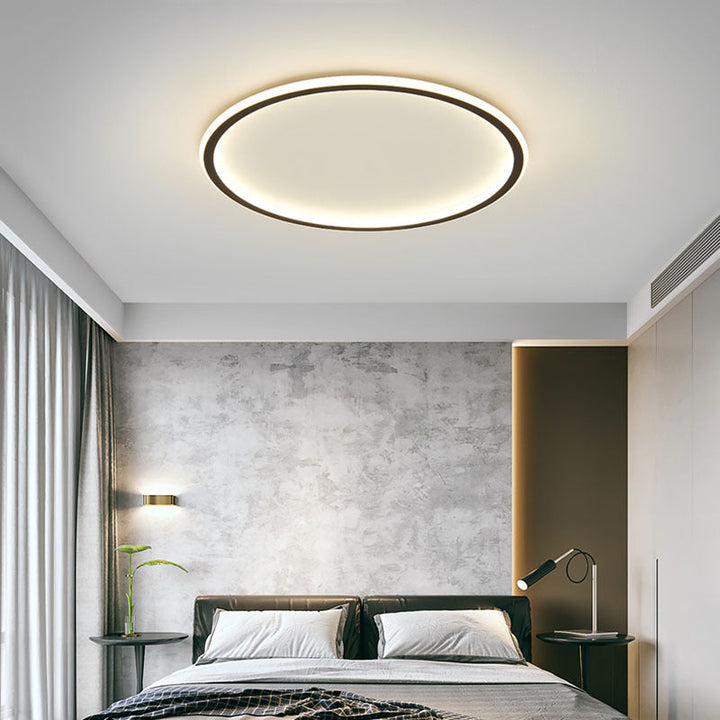 Scandinavische ronde plafondlamp met LED-gloed