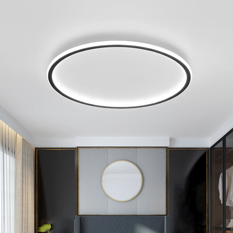 Scandinavische ronde plafondlamp met LED-gloed