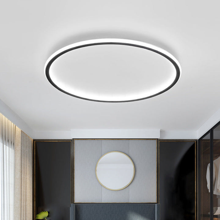 Scandinavische ronde plafondlamp met LED-gloed