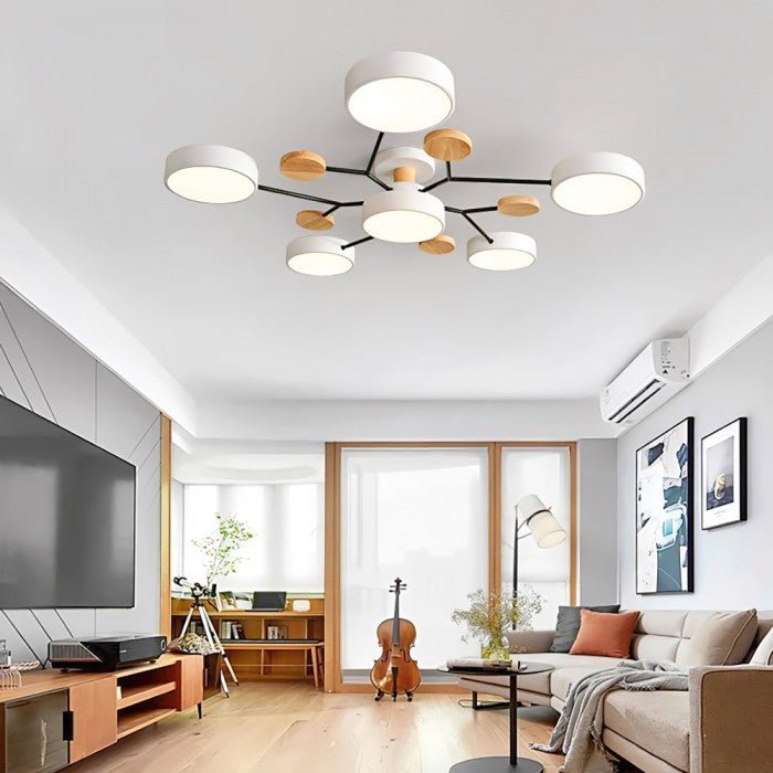 NordicGlow | Vertakte LED Plafondlamp in Scandinavische Stijl