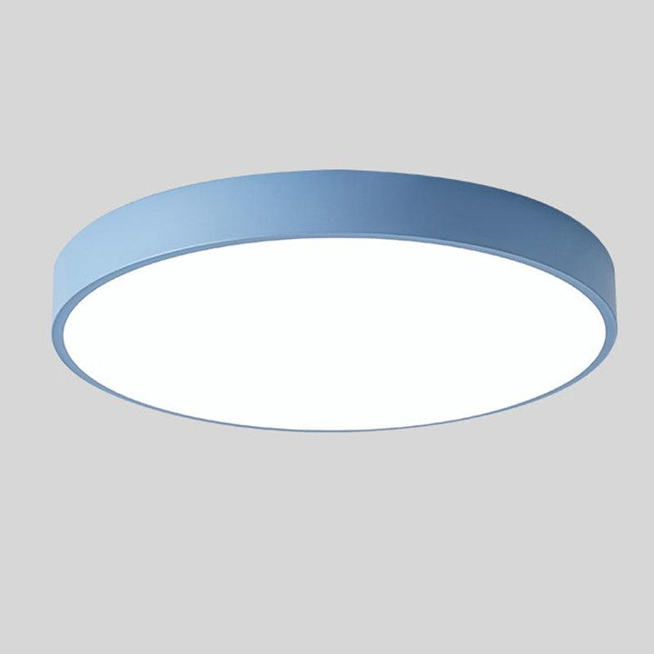 Scandinavische LED-plafondlamp in macaronvorm met houtaccent voor woonkamer of slaapkamer