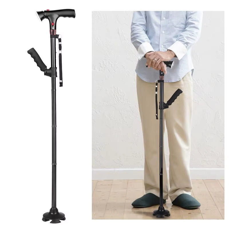 Inklapbare Wandelstok met LED-verlichting - Veilig en Compact