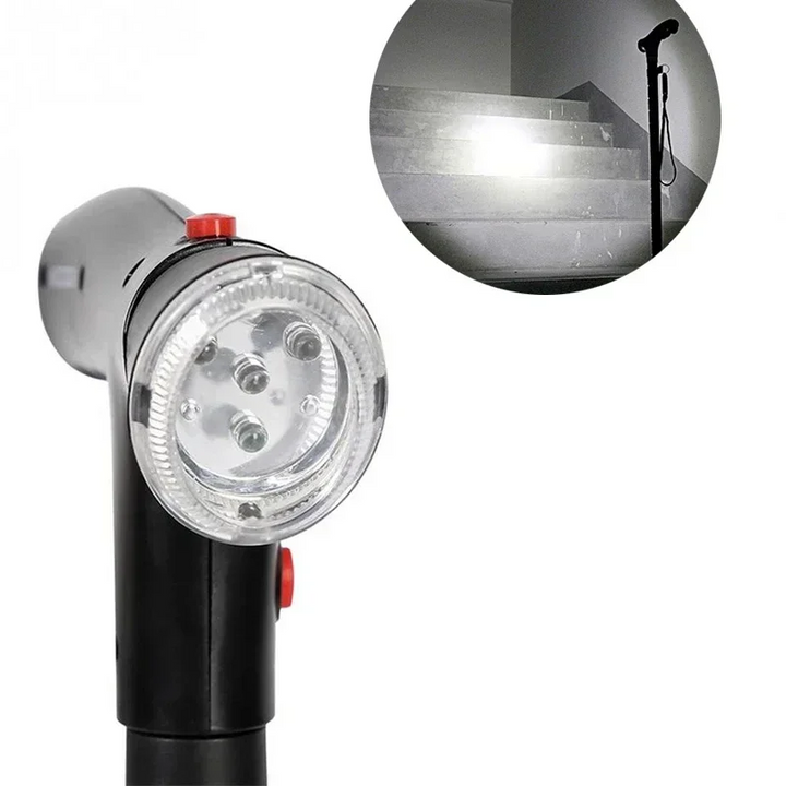 Inklapbare Wandelstok met LED-verlichting - Veilig en Compact