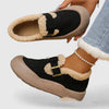Suède pantoffels met sherpa fleece rand