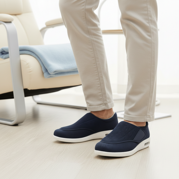 Orthopedische instapschoenen extra wijd ademend mesh gevoerde binnenzool niet-diabetisch